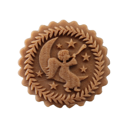 Engel mit Fanfare auf dem Mond sitzend (108)