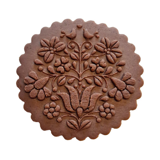 Blumenmotiv mit geflochtenem Rand (411)