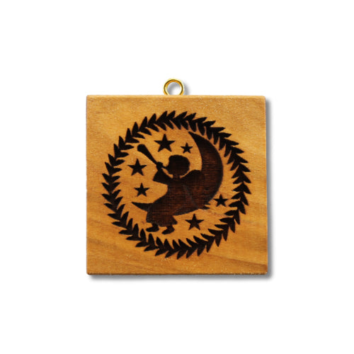 Engel mit Fanfare auf dem Mond sitzend (108)