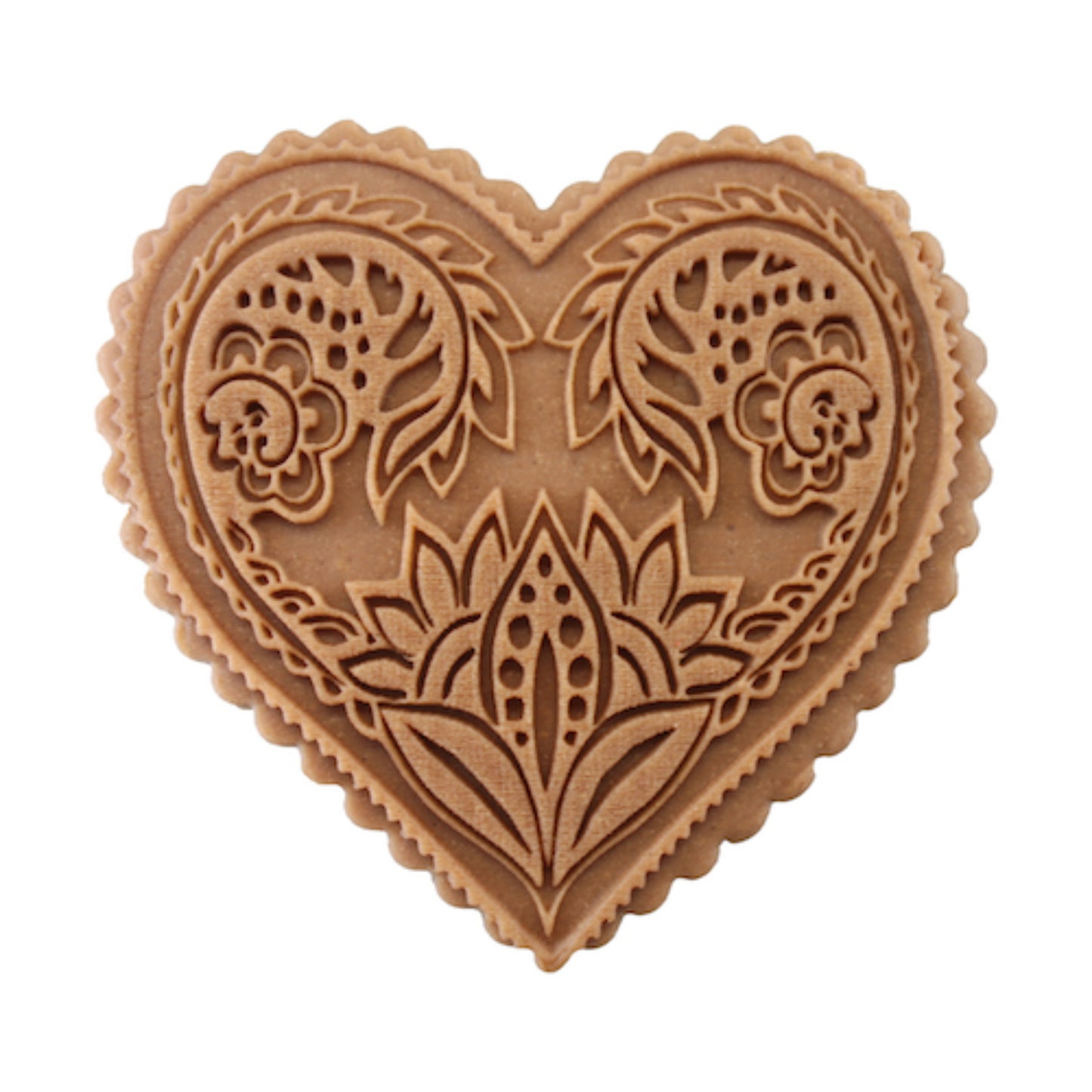 Herz Folkloremuster mit 4 Blüten (305)